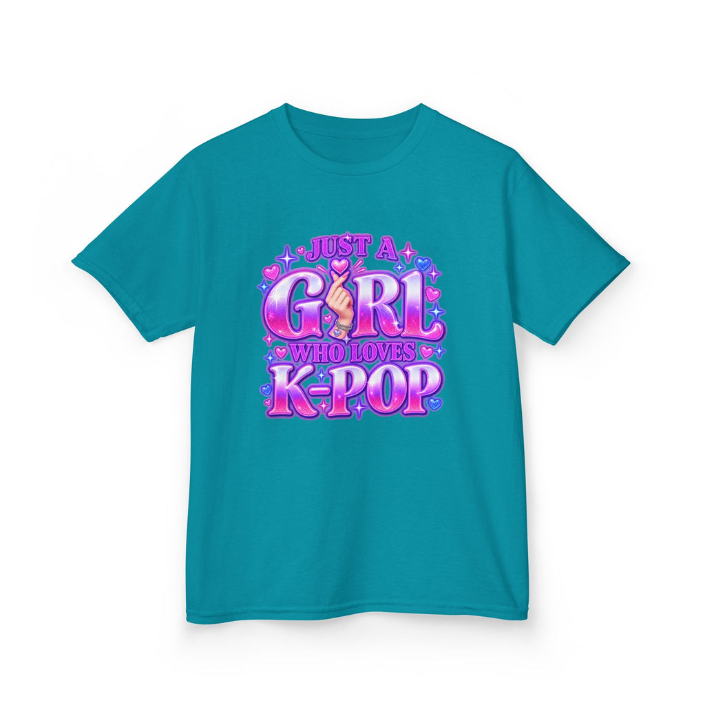 Kids T‑Shirt — "Just a Girl Who Loves K‑Pop" Cute K‑Pop Fan Tee