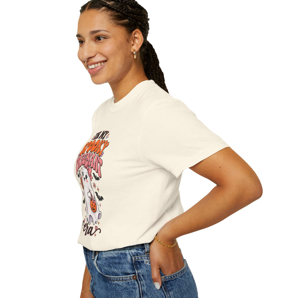 Pregnant Halloween T-Shirt — "In My Spooky Pregnant Era" Cute Ghost Maternity Tee