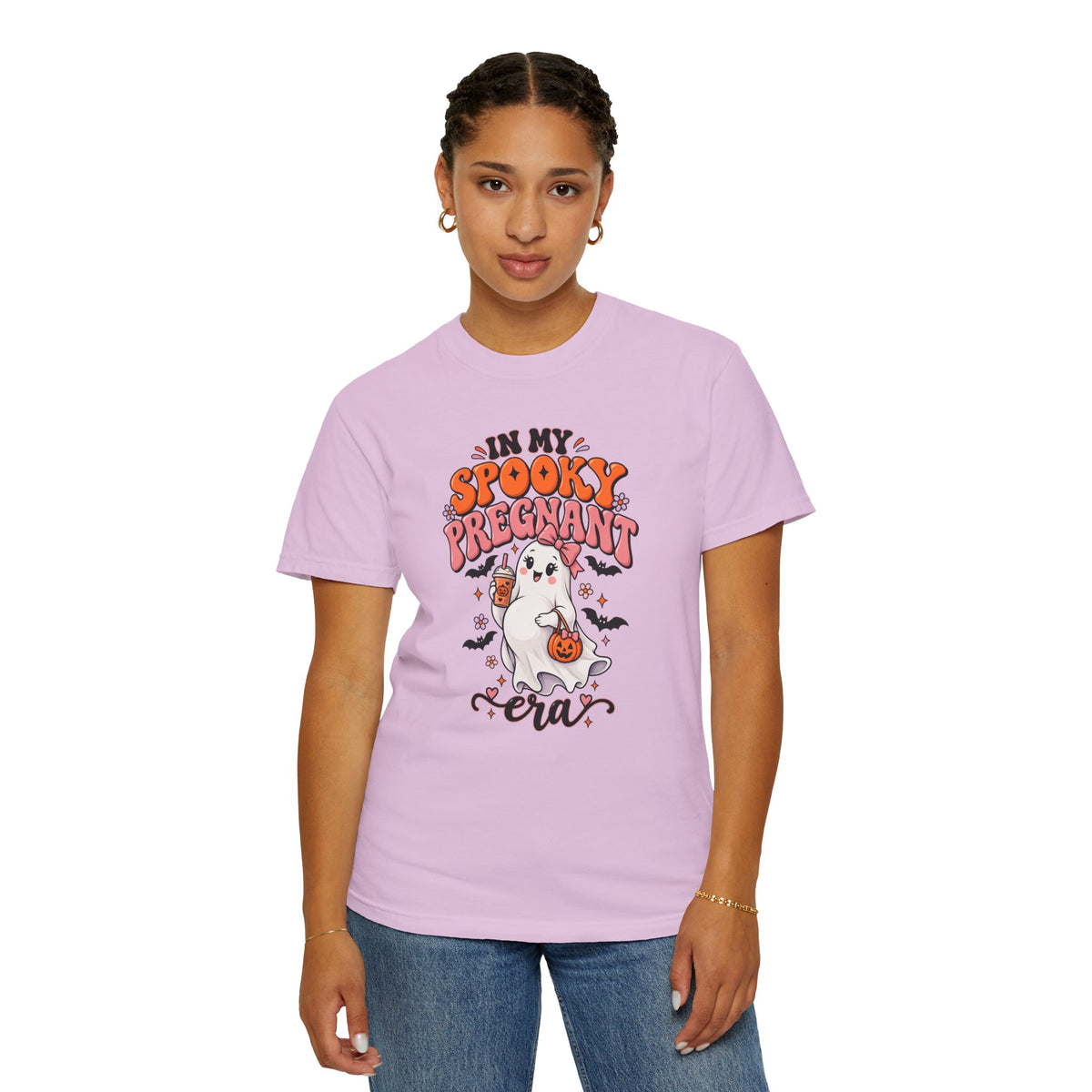 Pregnant Halloween T-Shirt — "In My Spooky Pregnant Era" Cute Ghost Maternity Tee