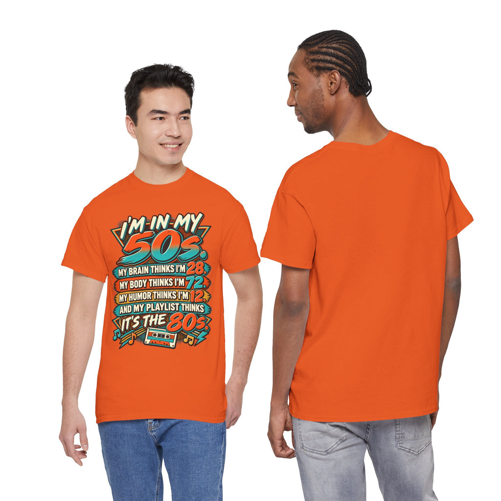 Retro 50s Birthday T‑Shirt — "I'm in My 50s" 80s Playlist Cassette Tee