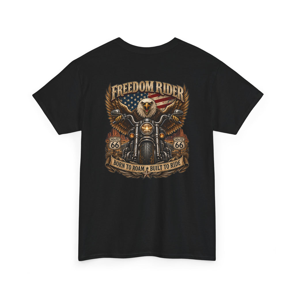Freedom Rider Motorcycle T‑Shirt — Born to Roam Vintage Biker Tee