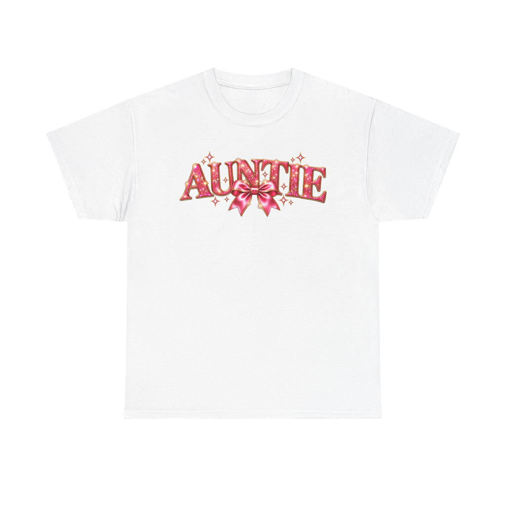 Auntie Graphic T-Shirt | Pink Bow Design