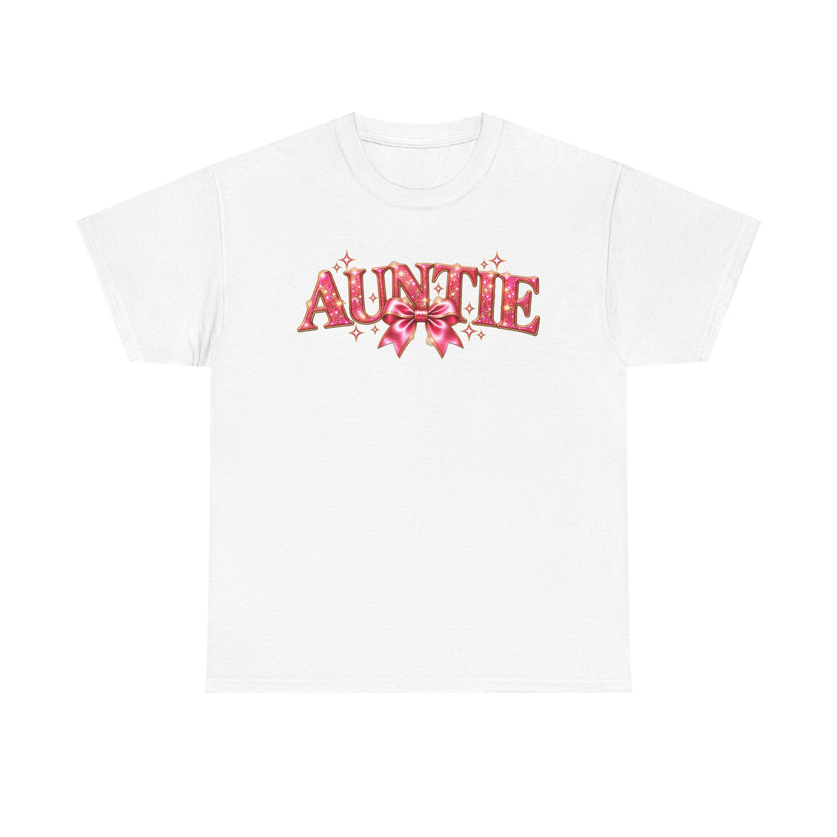 Auntie Graphic T-Shirt | Pink Bow Design