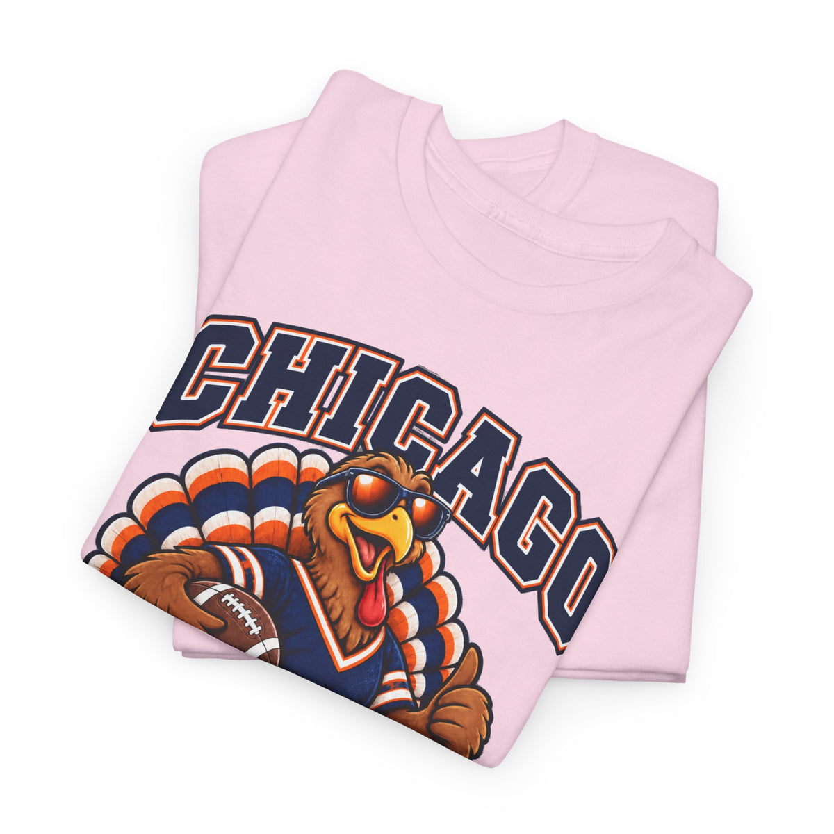 Chicago Thanksgiving Football T-Shirt — Turkey Mascot Game Day Tee
