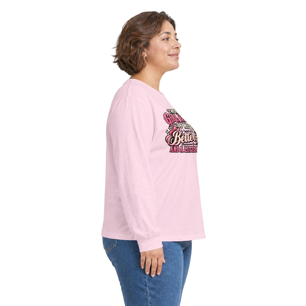 Long Sleeve Tee — "I'm Just the Girl Version of My Dad" Graphic