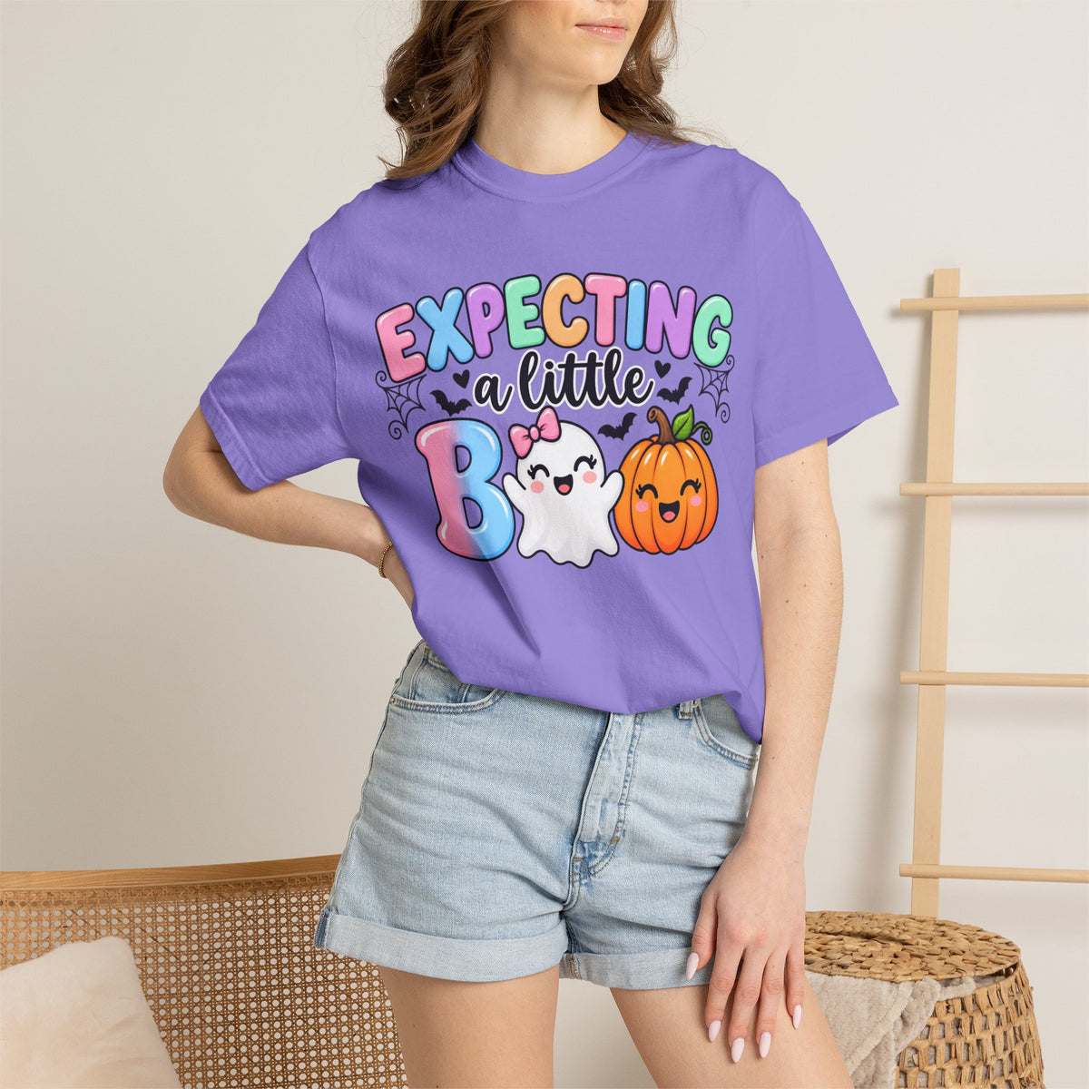 Expecting a Little Boo Maternity T-Shirt — Cute Halloween Pregnancy Tee