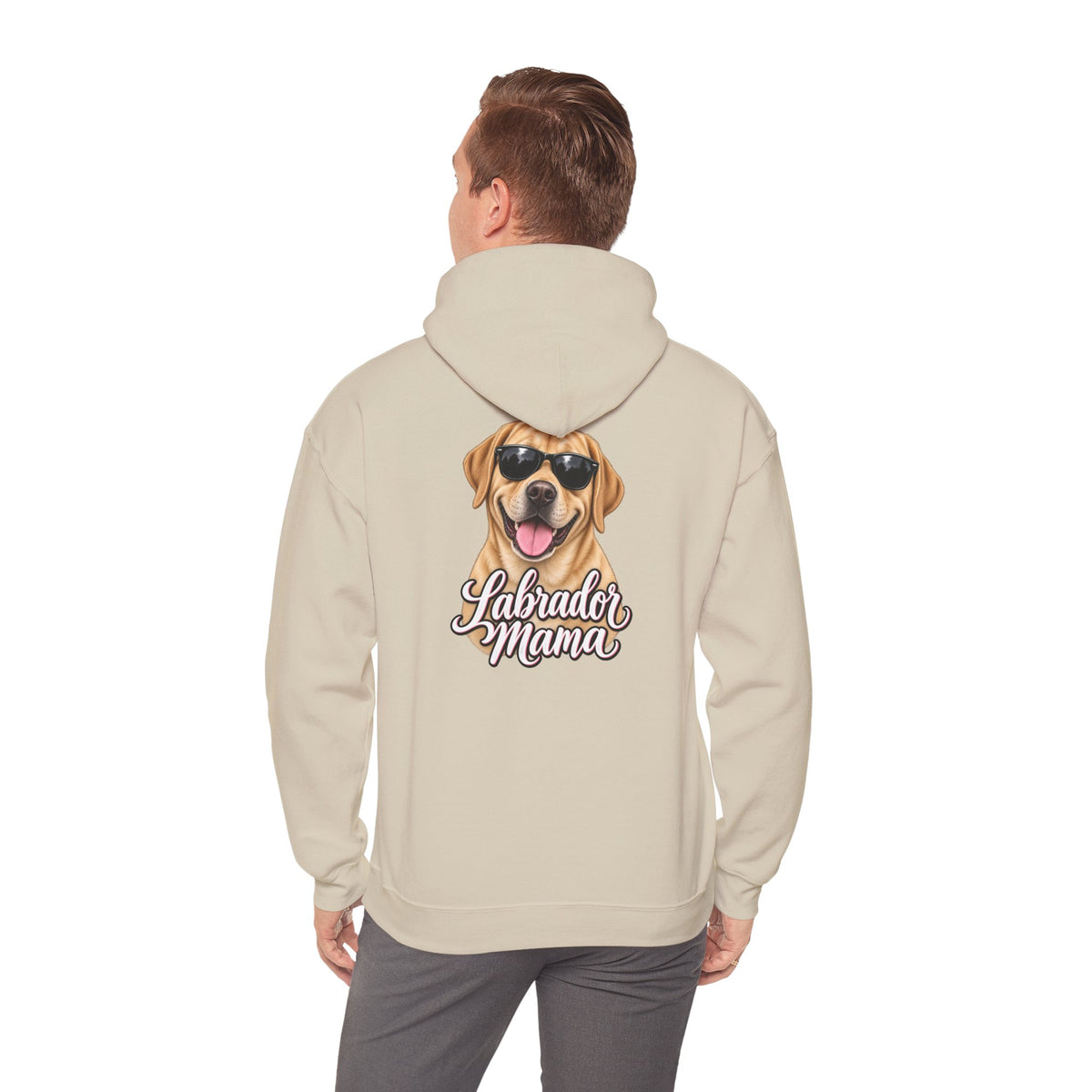 Labrador Mama Hoodie — Dog Mom Sweatshirt with Cute Sunglasses Lab Design