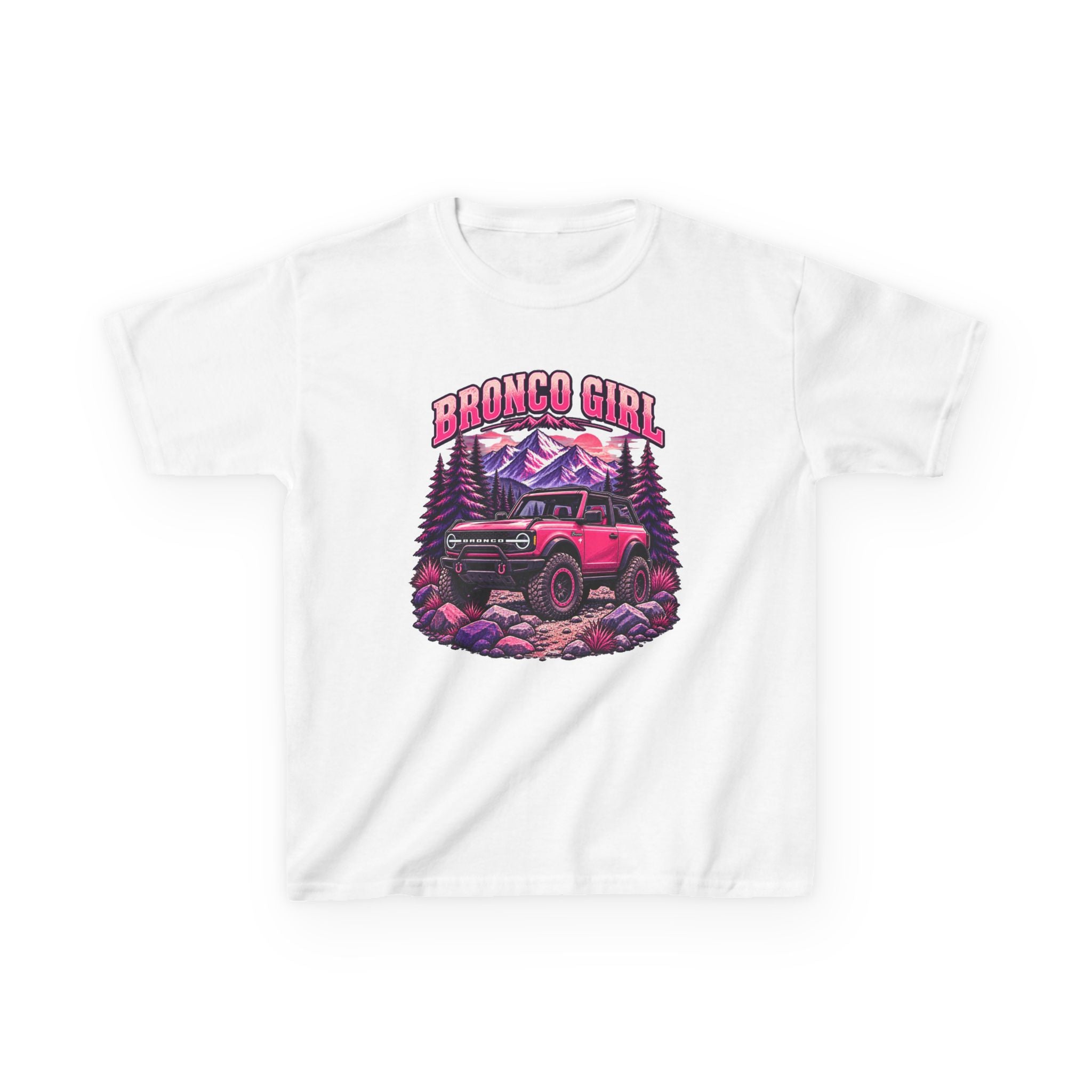 Kids Tee — "Bronco Girl" Off-Road Jeep Graphic