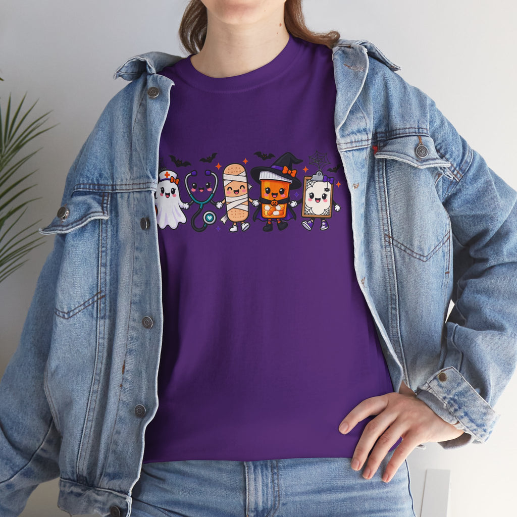 Halloween Candy Characters Tee — Cute Trick-or-Treat Ghosts & Candy Corn Shirt