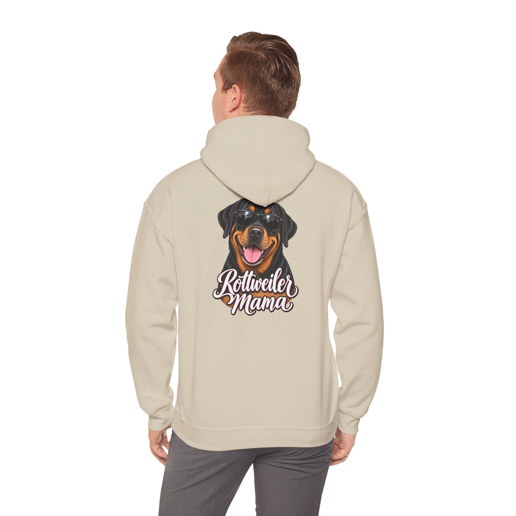 Rottweiler Mama Hoodie — Cute Rottie Portrait Pullover for Dog Moms