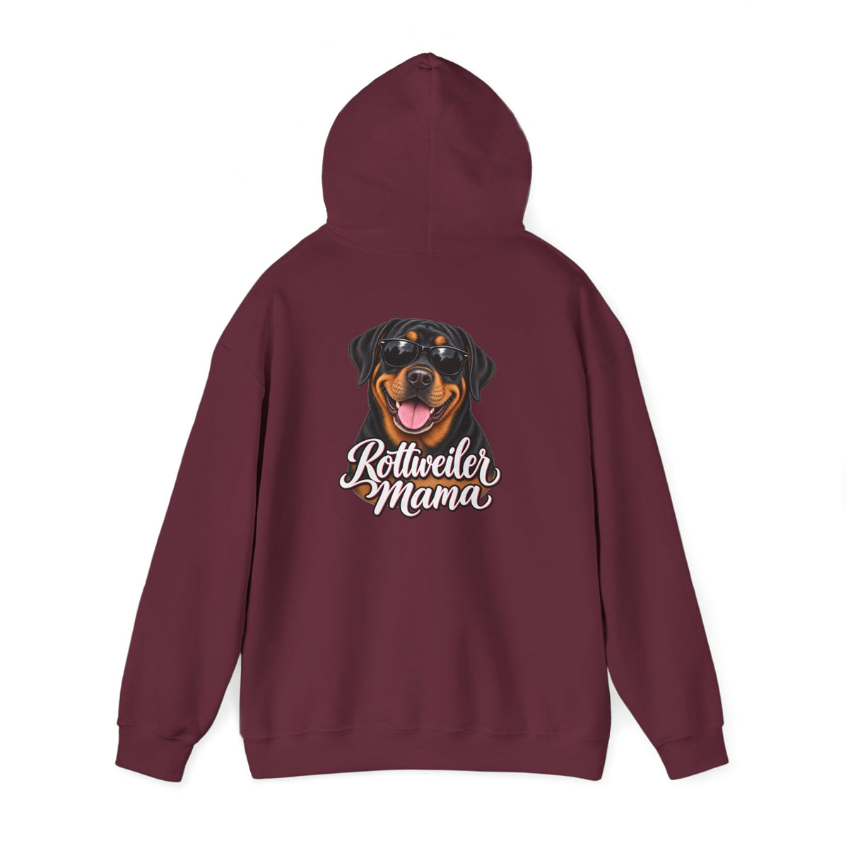 Rottweiler Mama Hoodie — Cute Rottie Portrait Pullover for Dog Moms