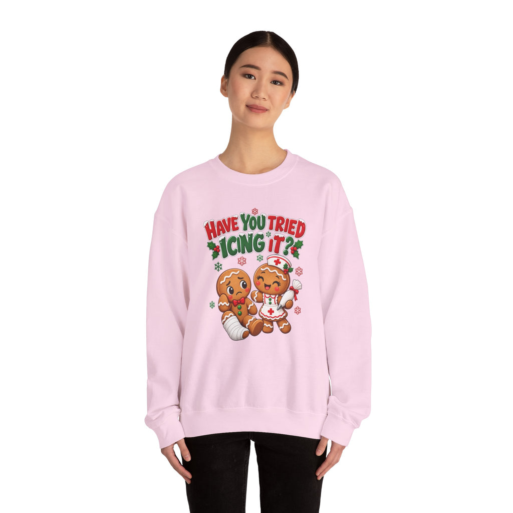 Have You Tried Icing It? Gingerbread Couple Christmas Sweatshirt