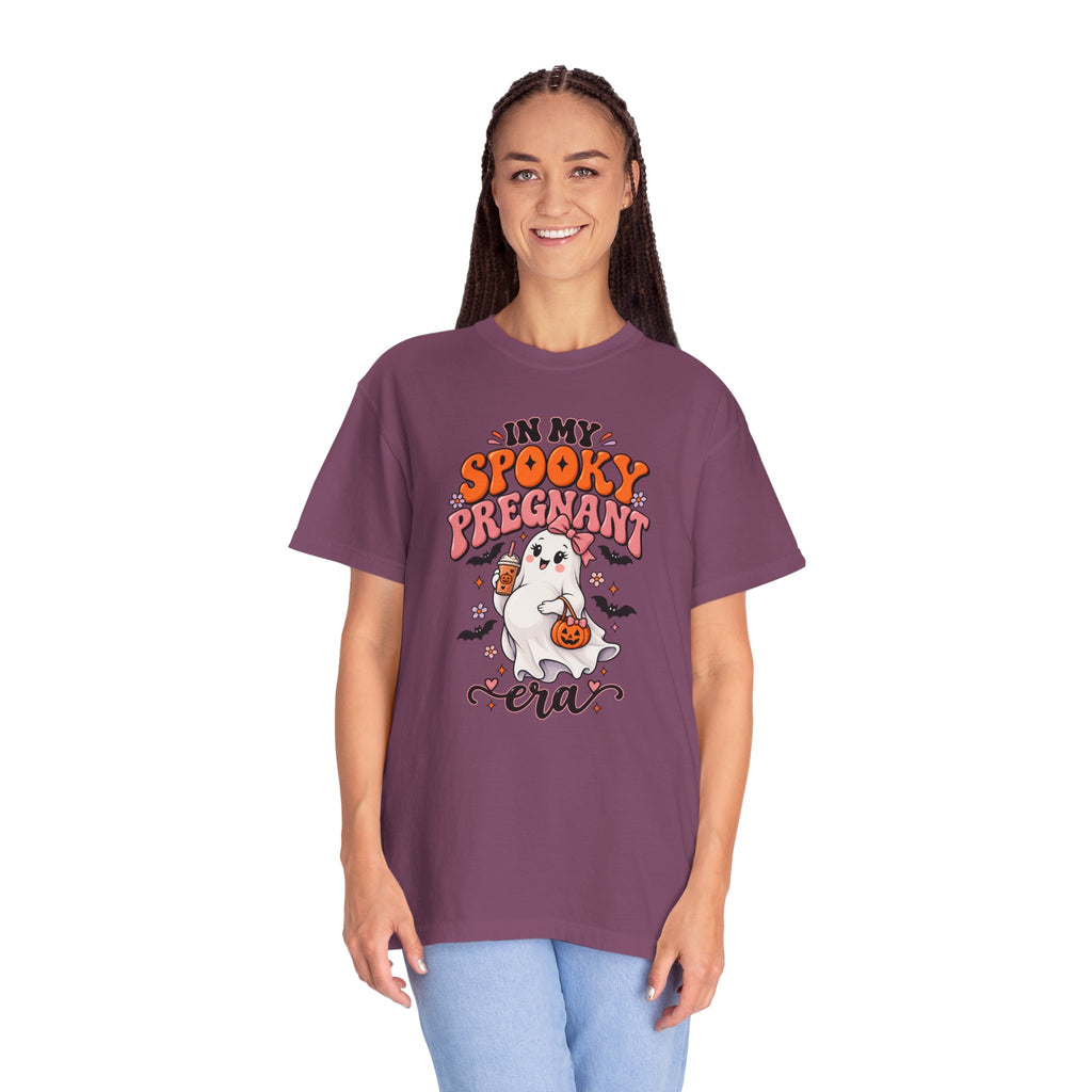 Pregnant Halloween T-Shirt — "In My Spooky Pregnant Era" Cute Ghost Maternity Tee