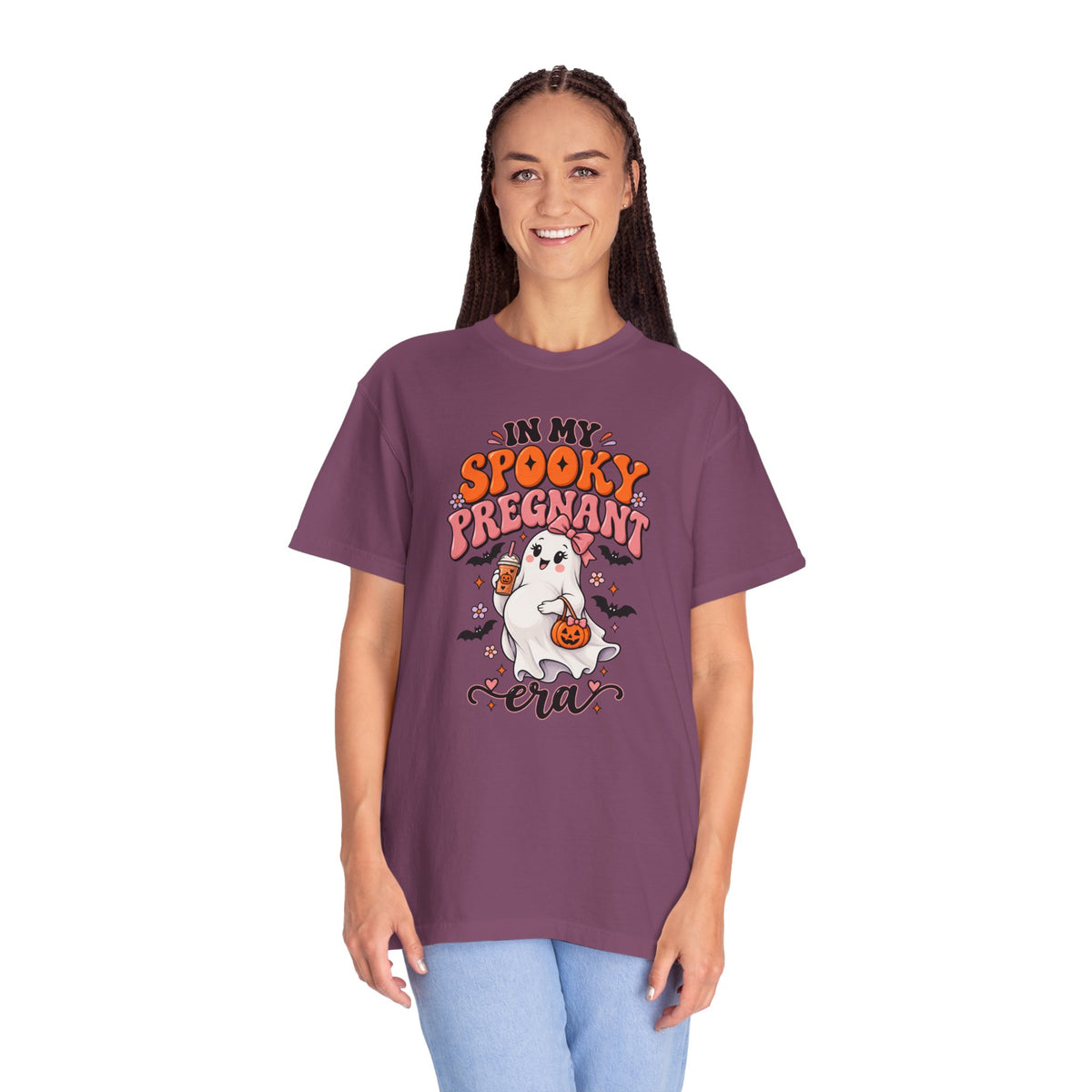 Pregnant Halloween T-Shirt — "In My Spooky Pregnant Era" Cute Ghost Maternity Tee