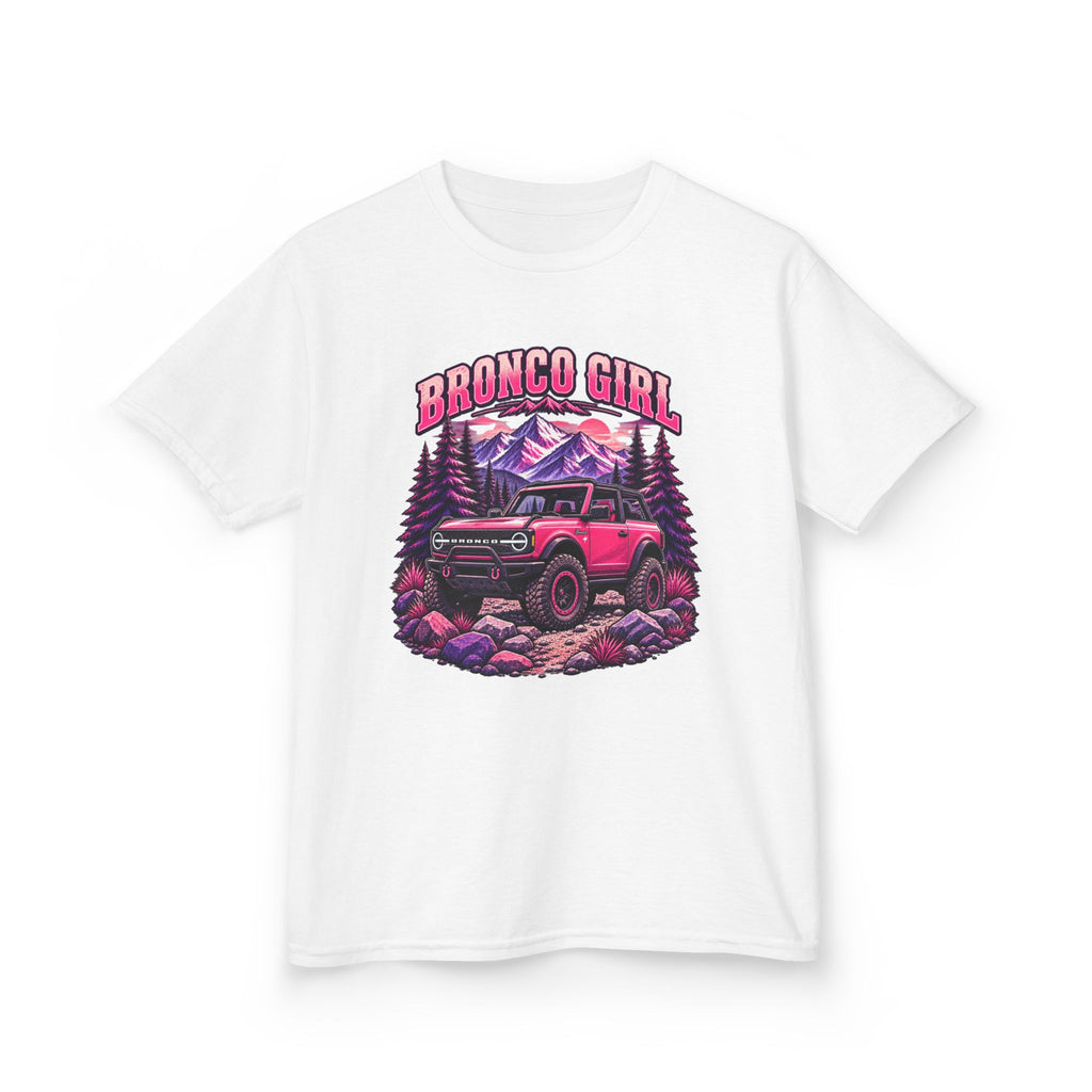 Kids Tee — "Bronco Girl" Off-Road Jeep Graphic