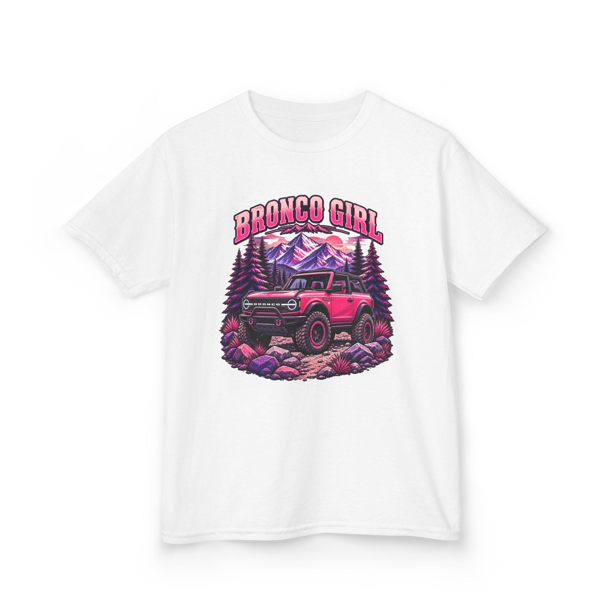 Kids Tee — "Bronco Girl" Off-Road Jeep Graphic