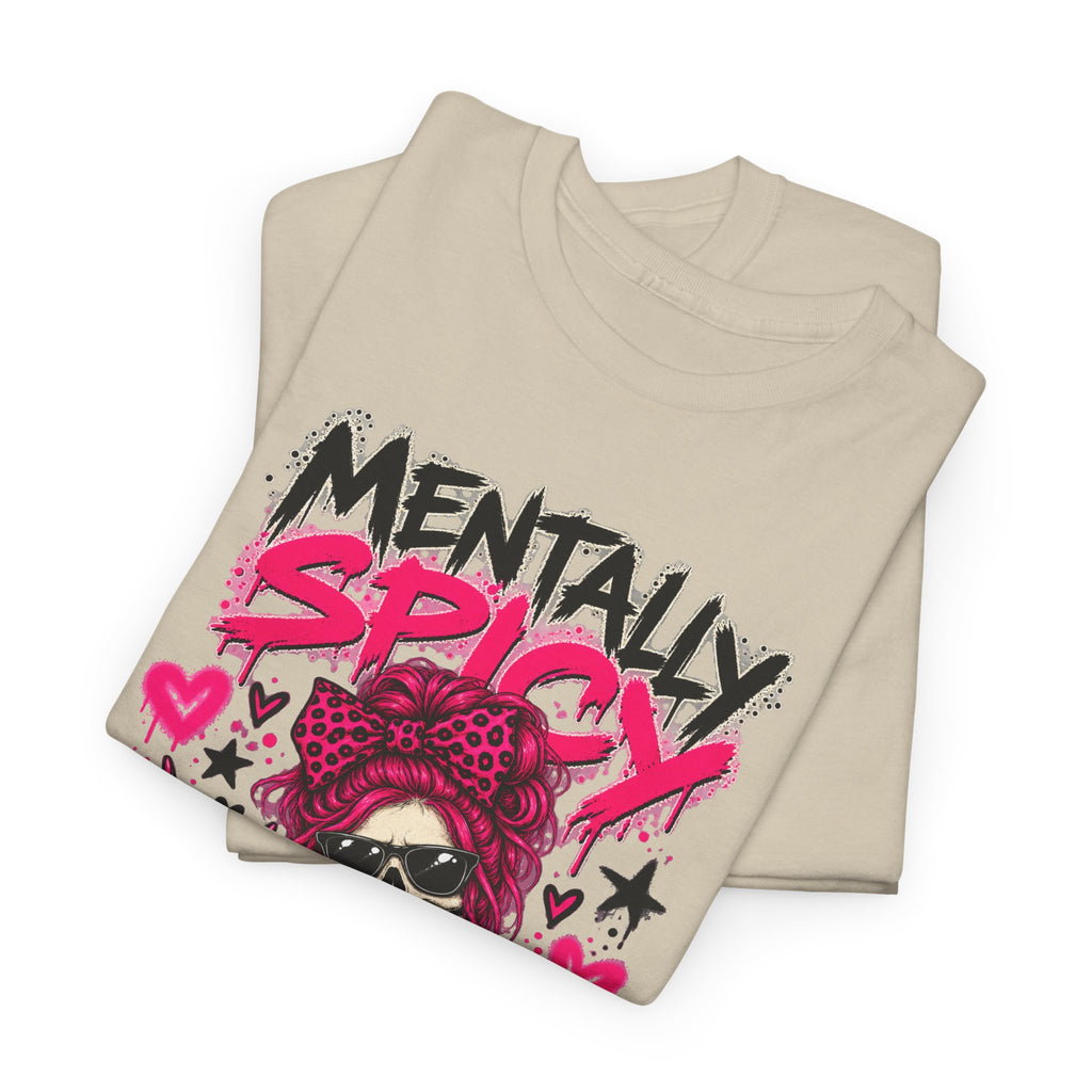 Mentally Spicy Skeleton Graphic T-Shirt