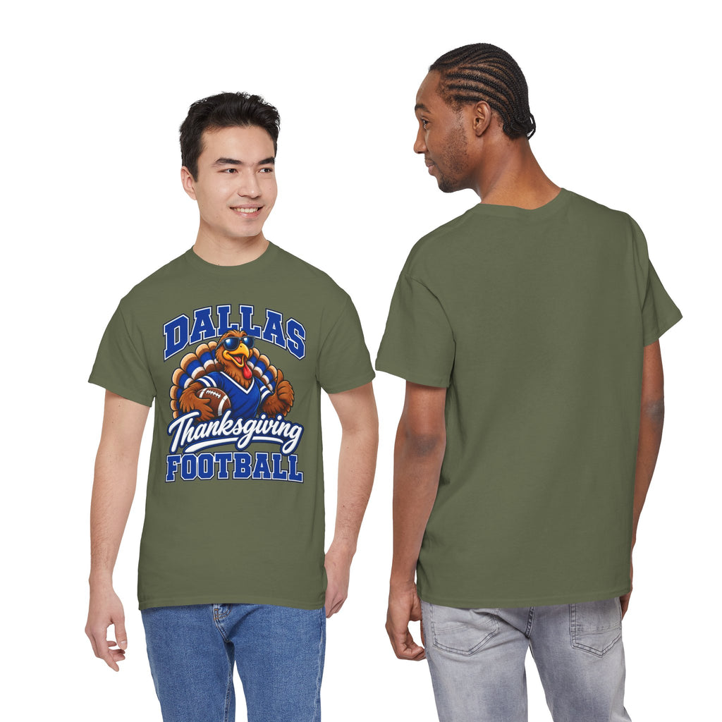 Dallas Thanksgiving Football T-Shirt — Turkey Mascot Game Day Tee