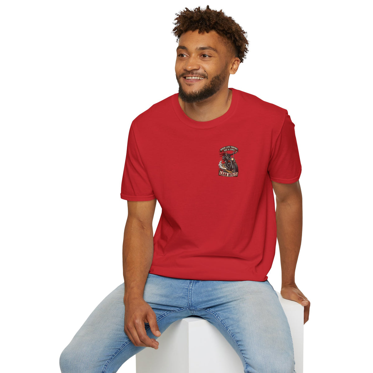 Motorcycle Rider Skull Tee — Born to Ride Graphic T-Shirt