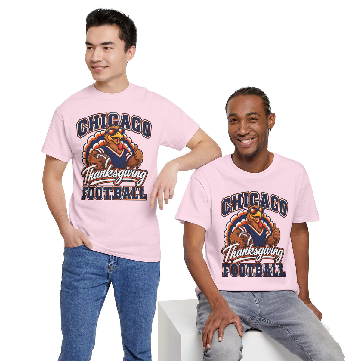 Chicago Thanksgiving Football T-Shirt — Turkey Mascot Game Day Tee