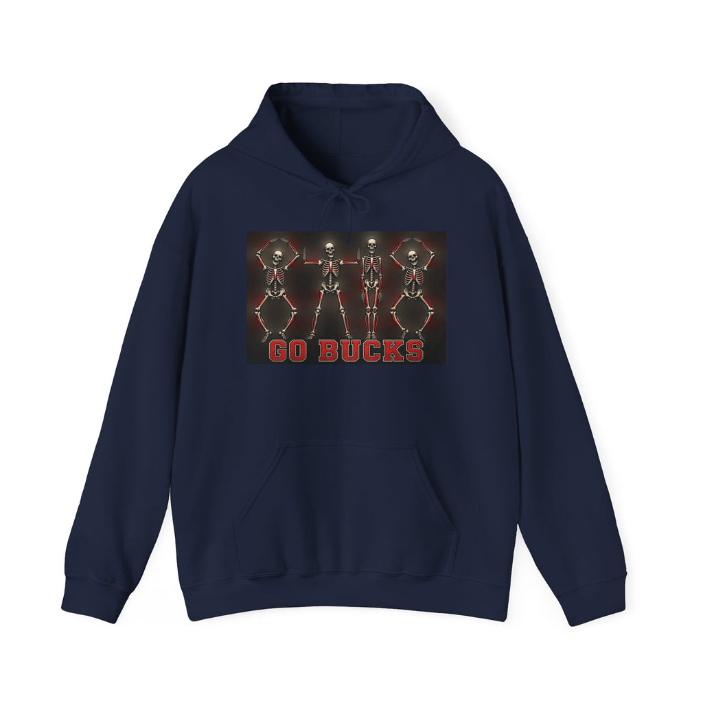 Go Bucks Hoodie — Vintage Red Deer Antlers Graphic Hooded Sweatshirt