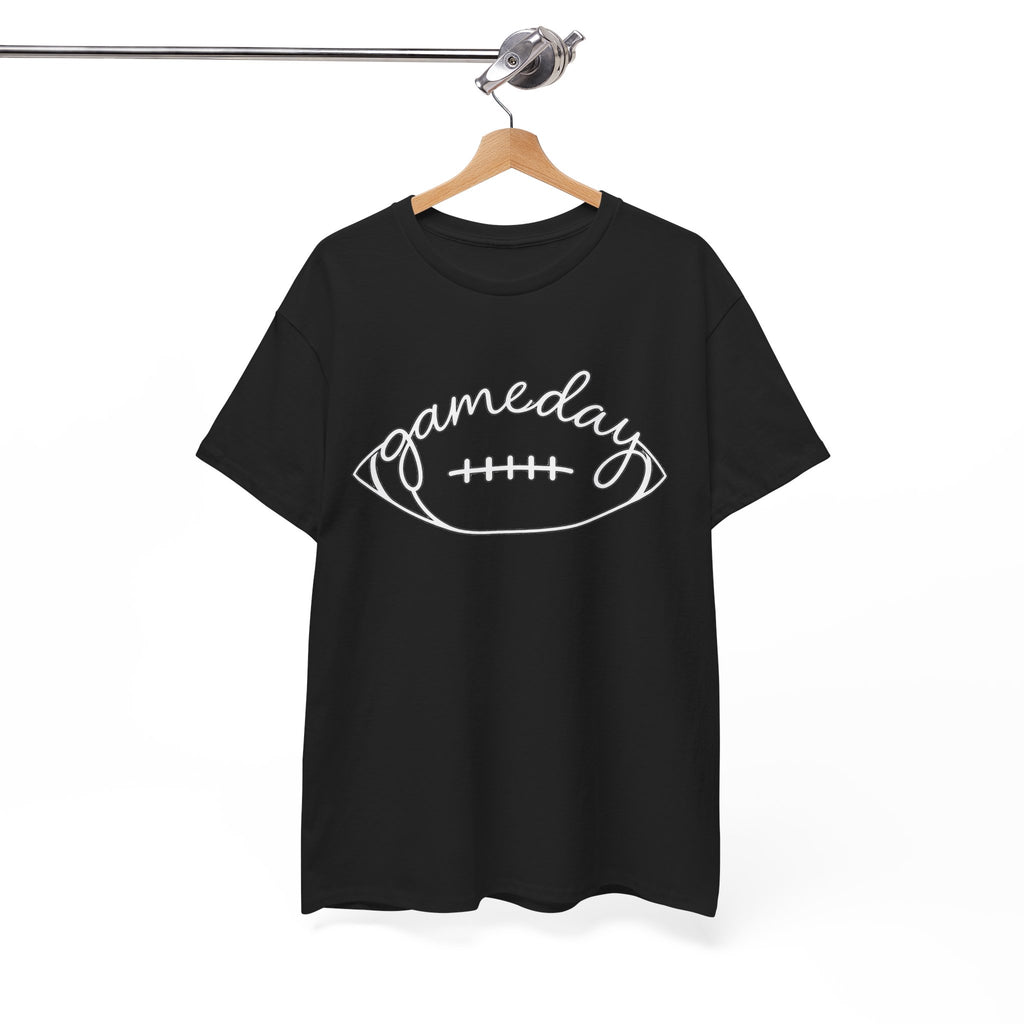 Gameday Football Tee — 'gameday' Script Football Graphic T-Shirt