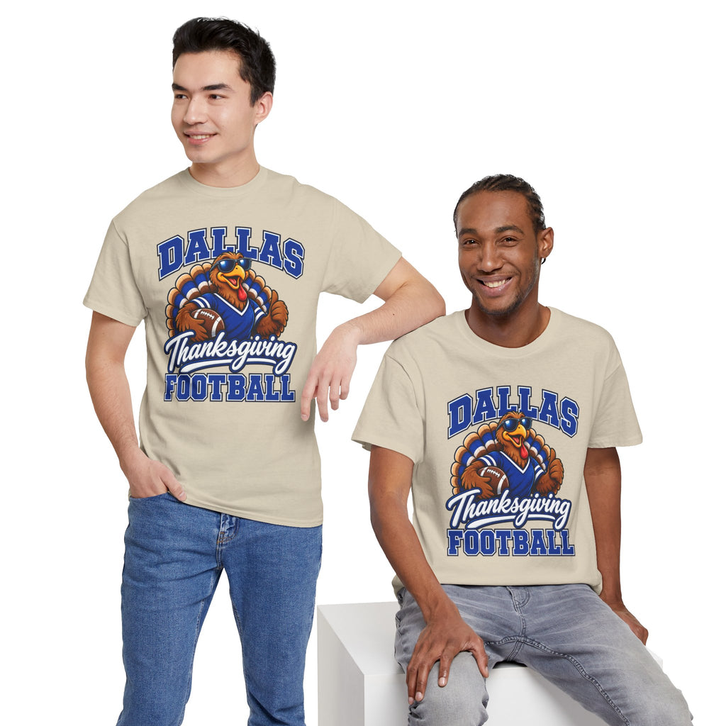 Dallas Thanksgiving Football T-Shirt — Turkey Mascot Game Day Tee