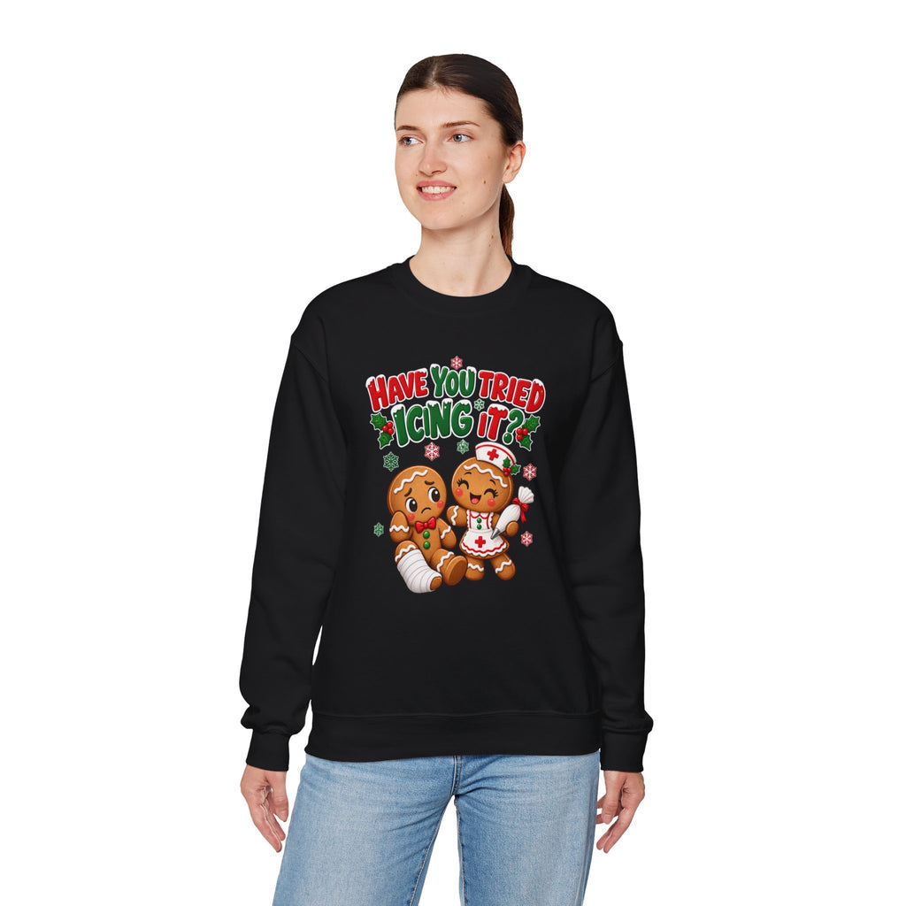 Have You Tried Icing It? Gingerbread Couple Christmas Sweatshirt