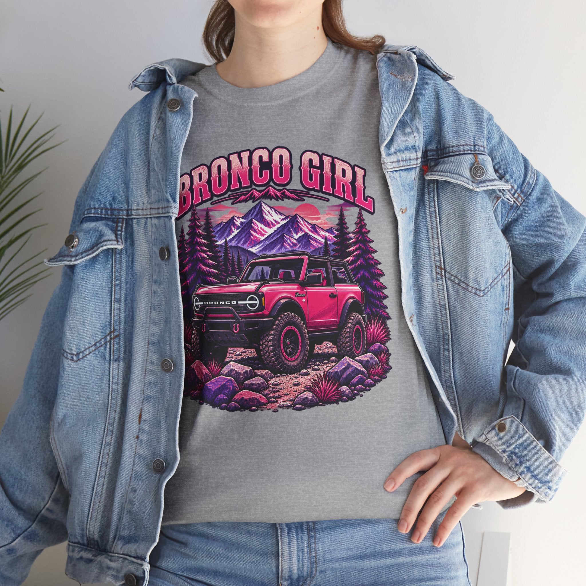 Bronco Girl T-Shirt – Pink Off-Road Truck Graphic Tee