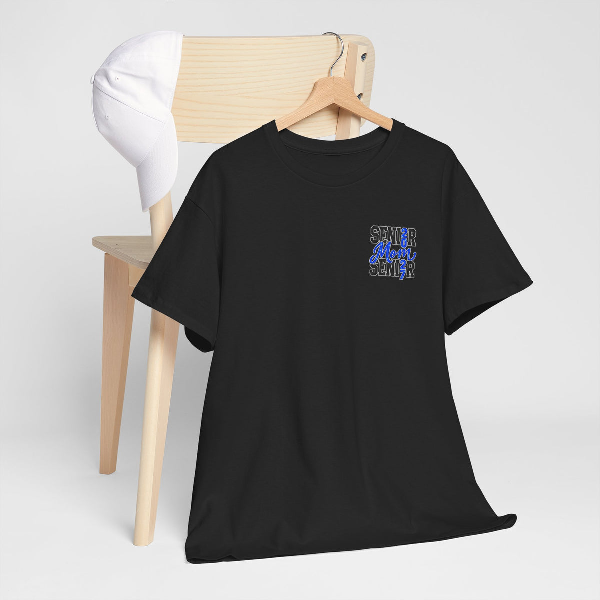Senior Mom 2027 T-Shirt — Back Print Proud Senior Parent Tee