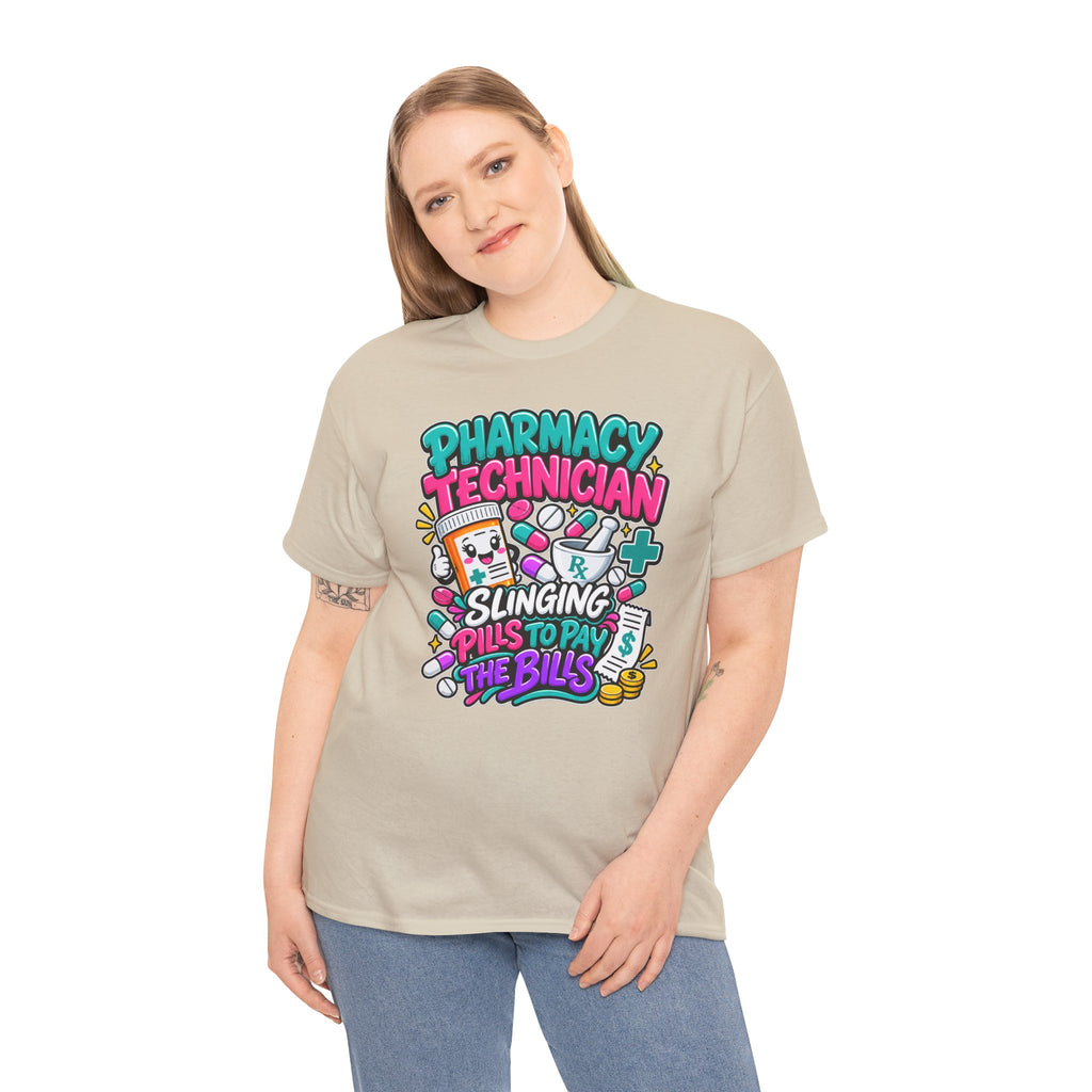 Pharmacy Technician T‑Shirt — "Slinging Pills to Pay the Bills" Graphic Tee
