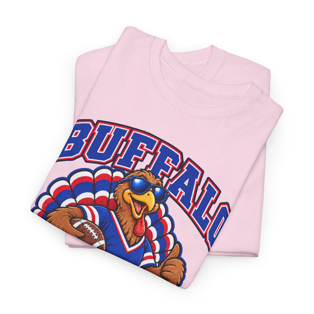 Buffalo Thanksgiving Football T-Shirt — Turkey Mascot Game Day Tee