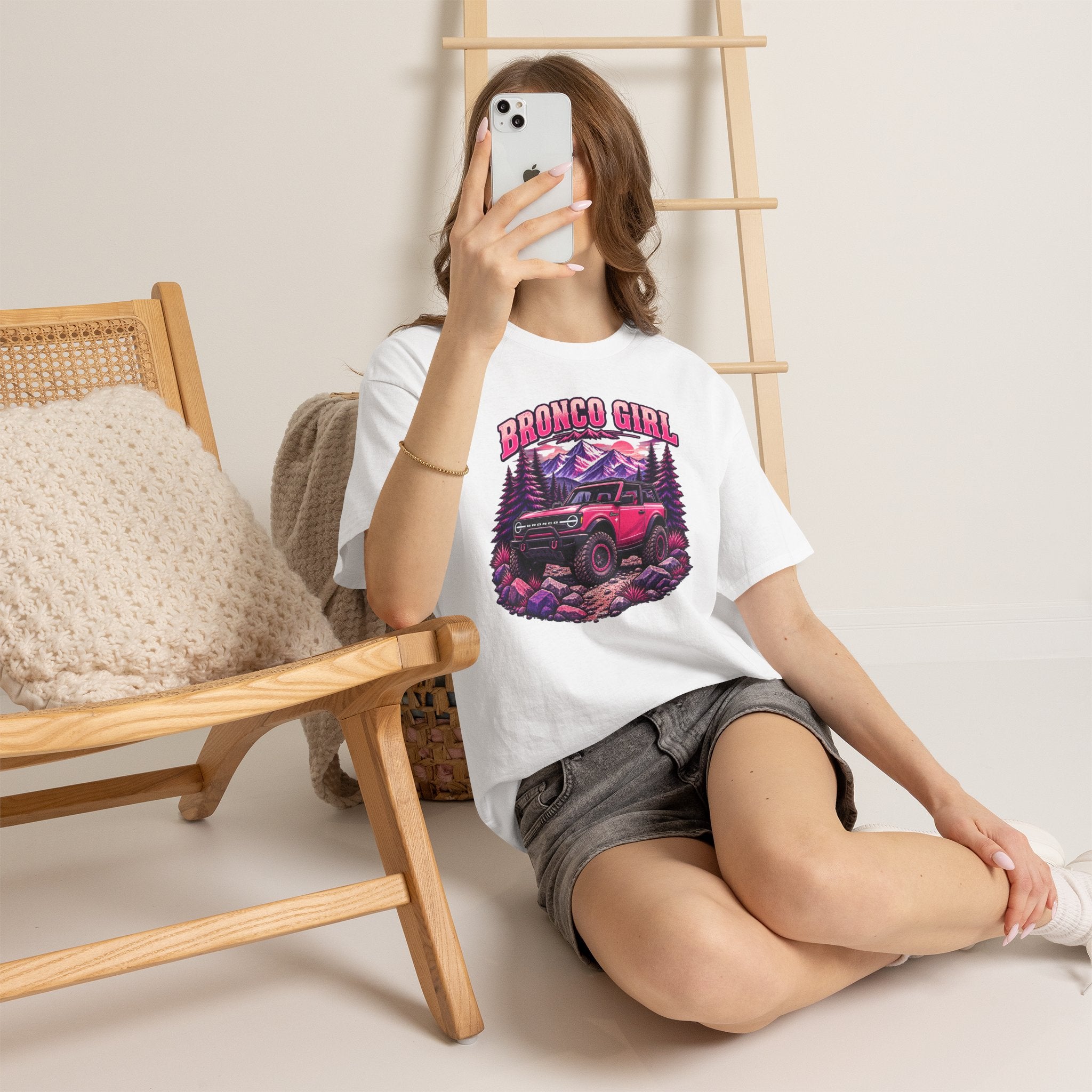 Bronco Girl T-Shirt – Pink Off-Road Truck Graphic Tee