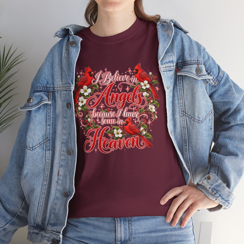 Angels from Heaven Cardinal Christmas T-Shirt