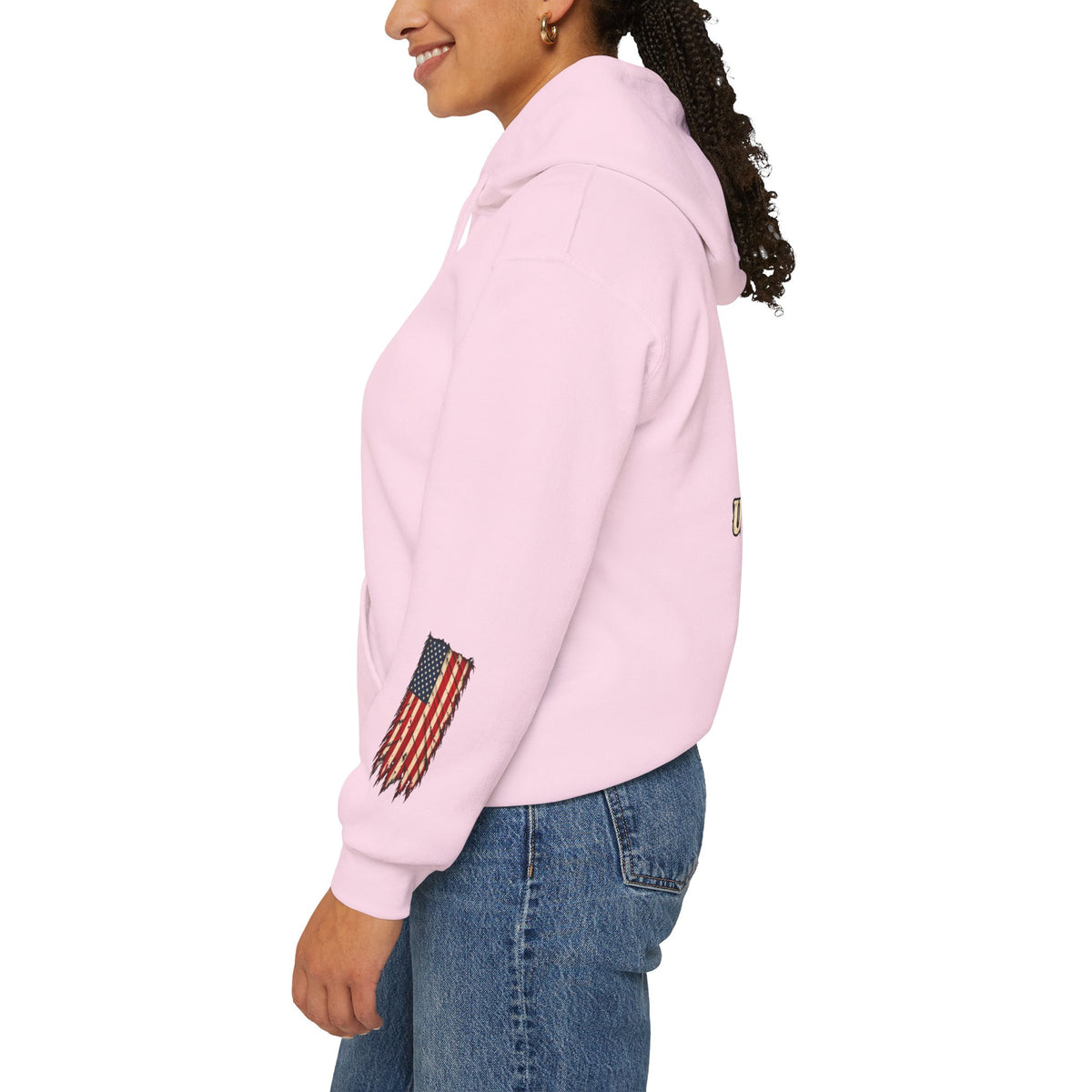 One Nation Under God Patriotic Cross Hoodie
