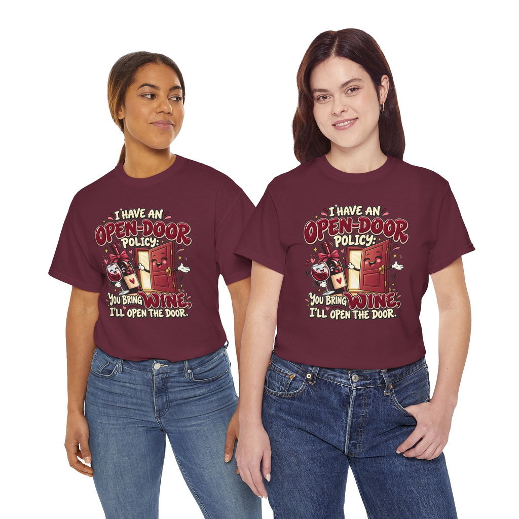 Open-Door Policy Wine Lover T-Shirt