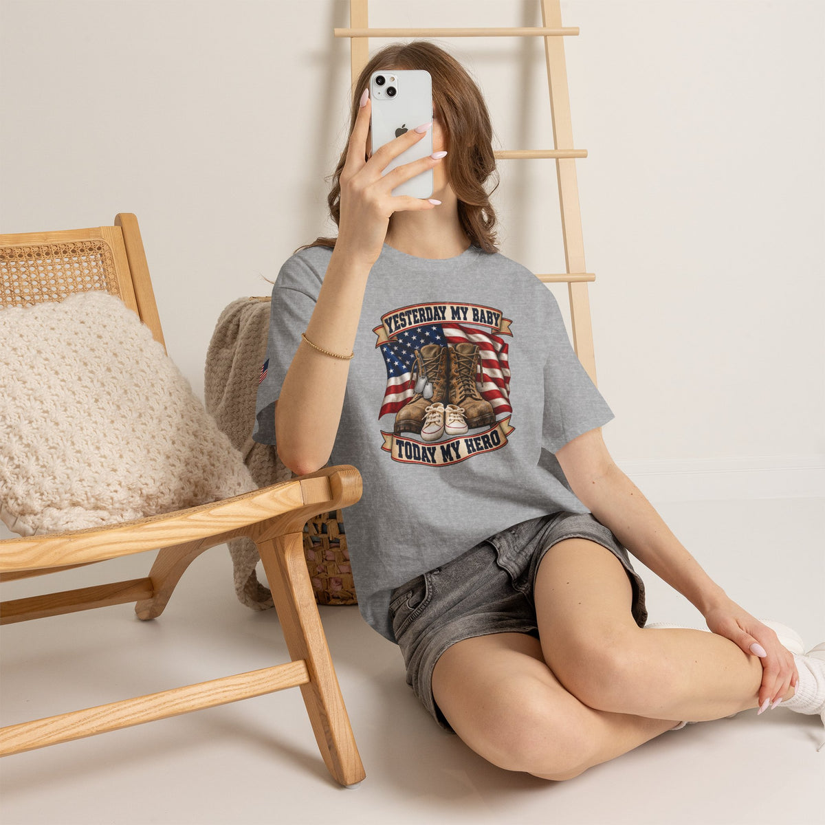 Yesterday My Baby, Today My Hero Military Tribute Tee