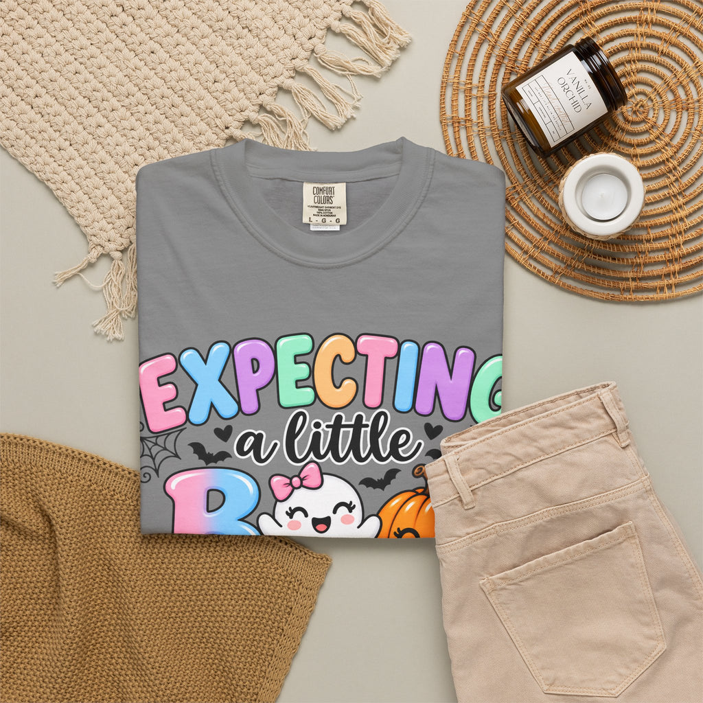 Expecting a Little Boo Maternity T-Shirt — Cute Halloween Pregnancy Tee