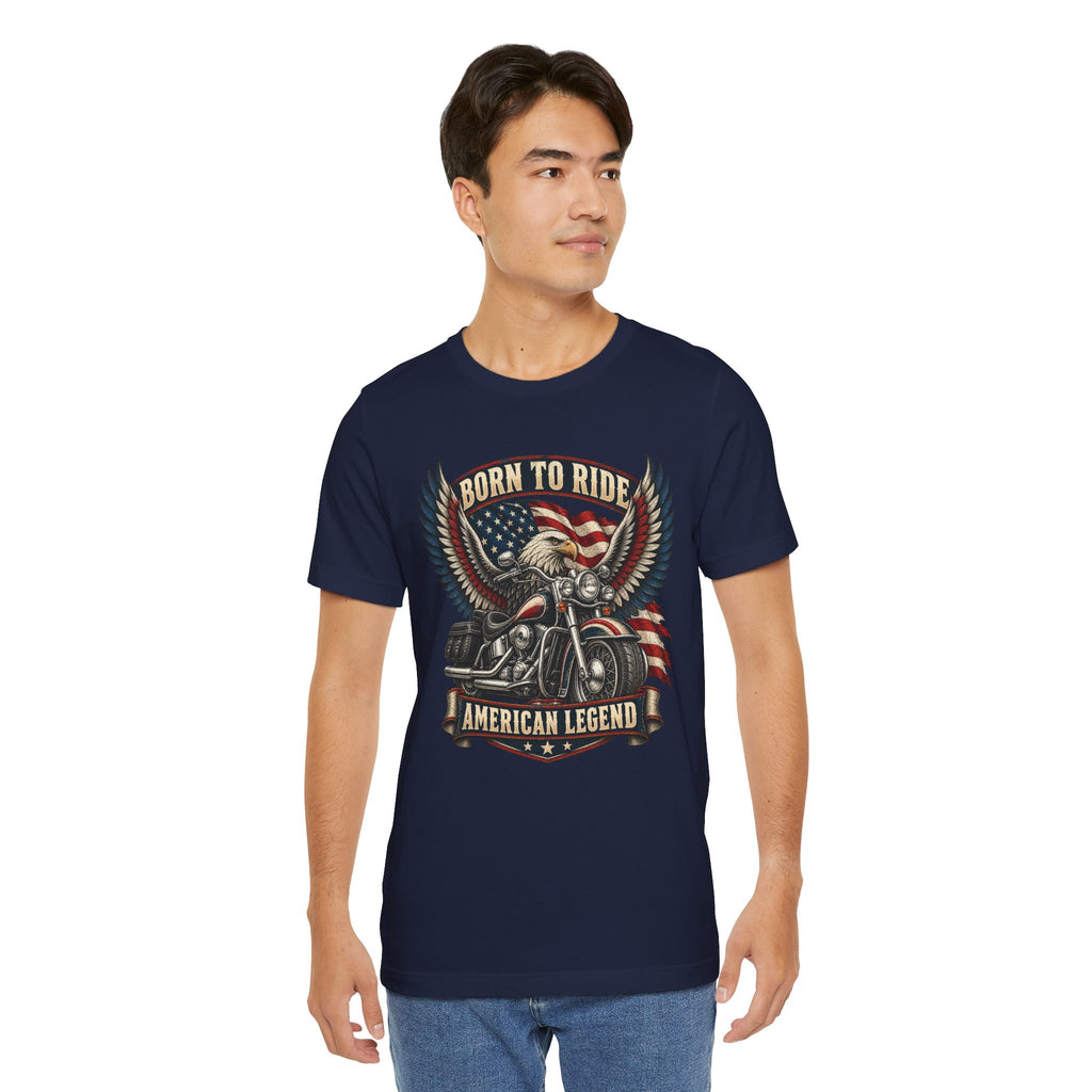Born to Ride Eagle Motorcycle Tee — American Legend Patriotic T-Shirt
