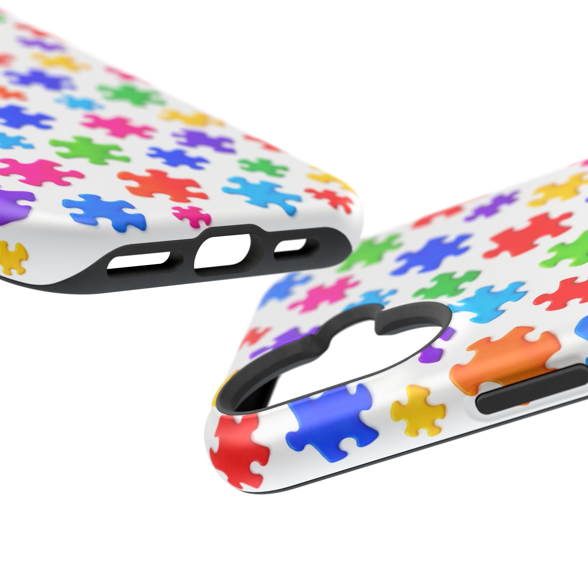 Autism Puzzle Pattern Magnetic Impact-Resistant Phone Case
