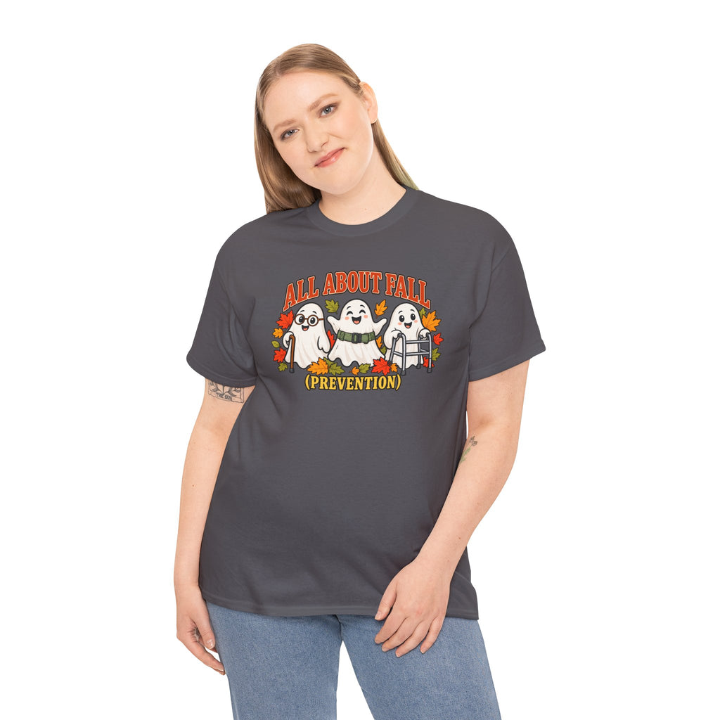 All About Fall (Prevention) Ghost Tee — Cute Halloween Autumn T-Shirt