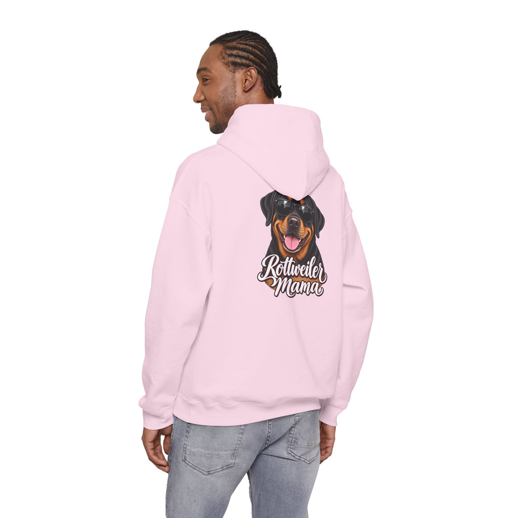 Rottweiler Mama Hoodie — Cute Rottie Portrait Pullover for Dog Moms