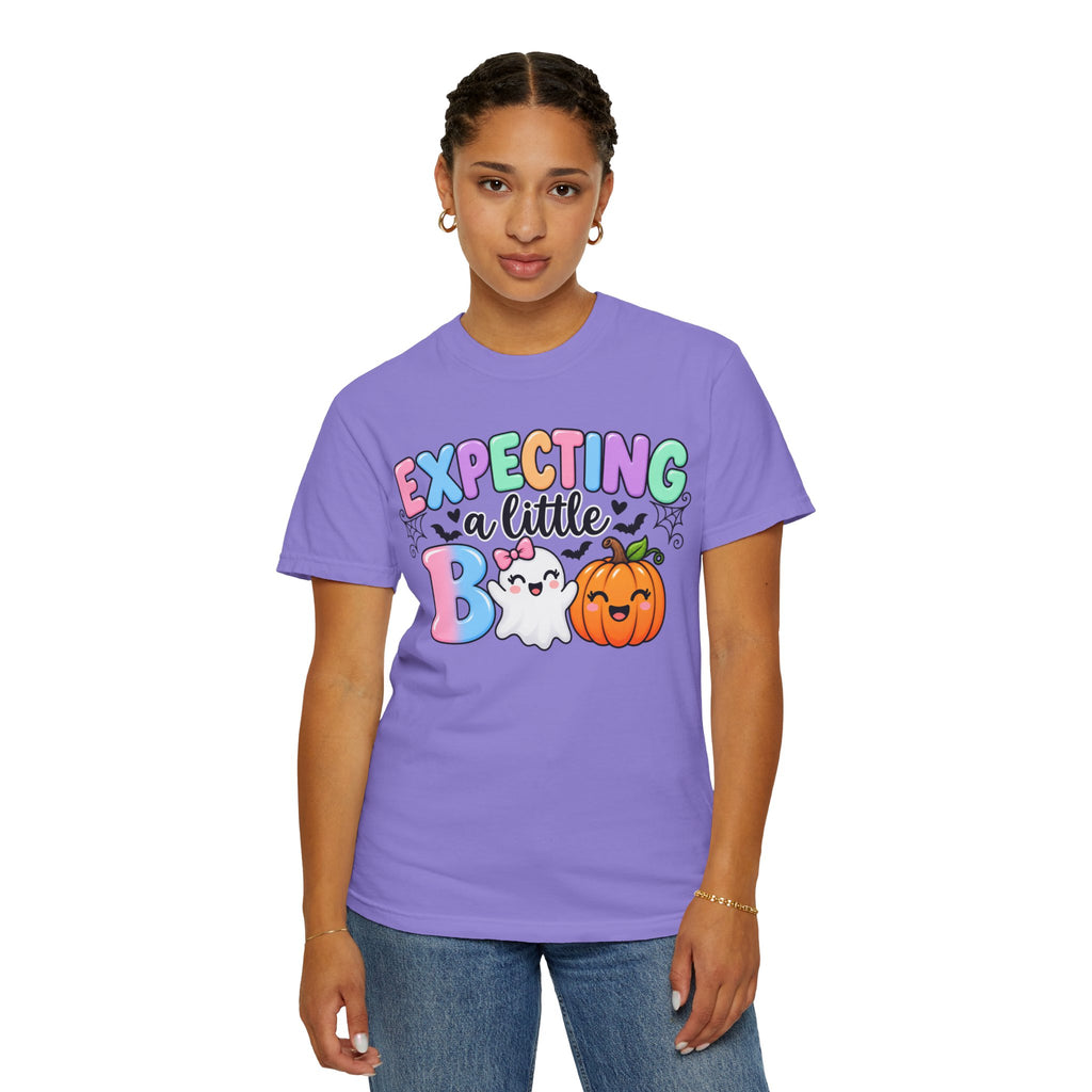 Expecting a Little Boo Maternity T-Shirt — Cute Halloween Pregnancy Tee