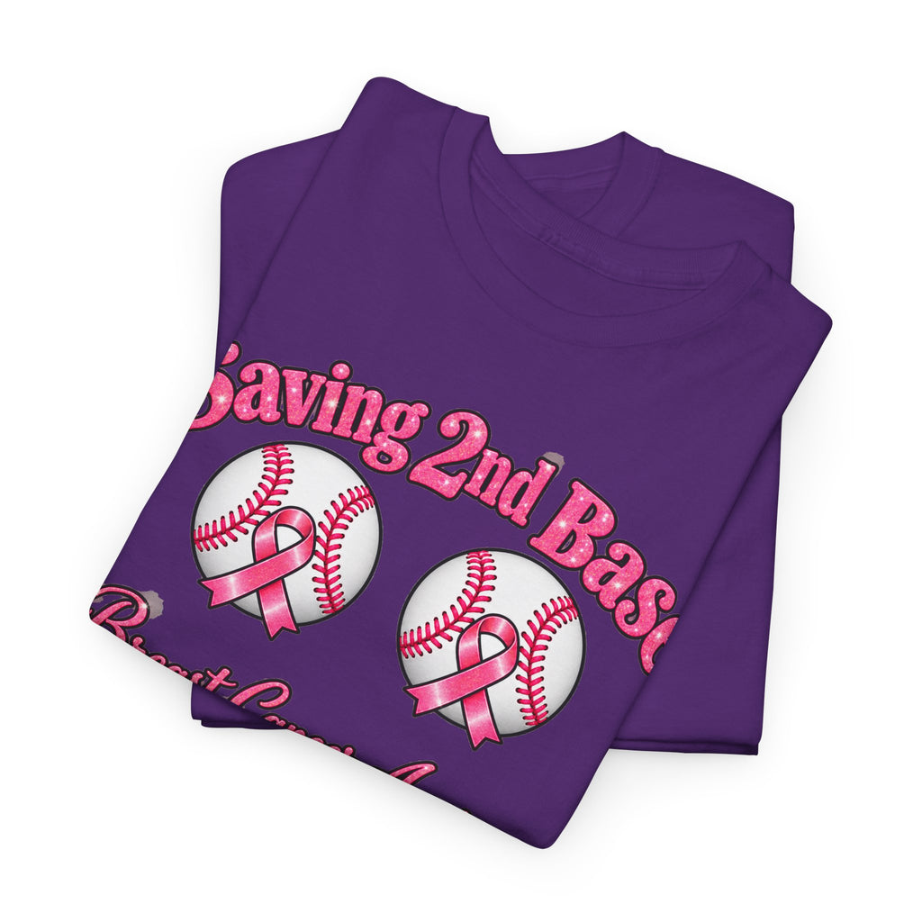 Saving 2nd Base Breast Cancer Awareness T-Shirt