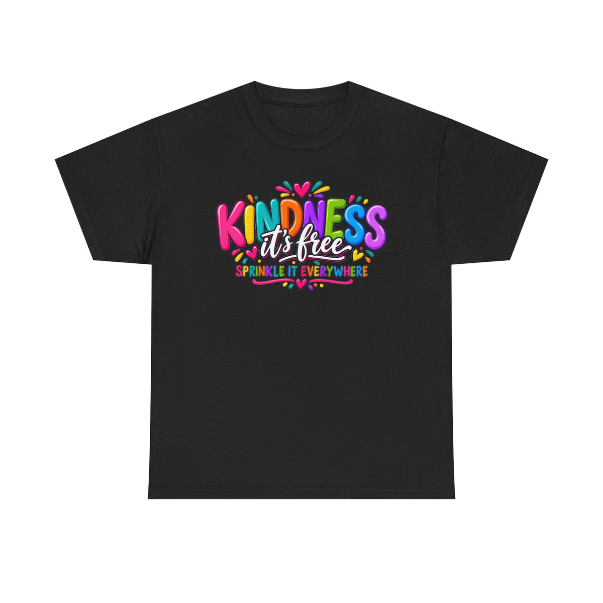 Kindness Is Free Rainbow Tee — Cute Positive Message T-Shirt