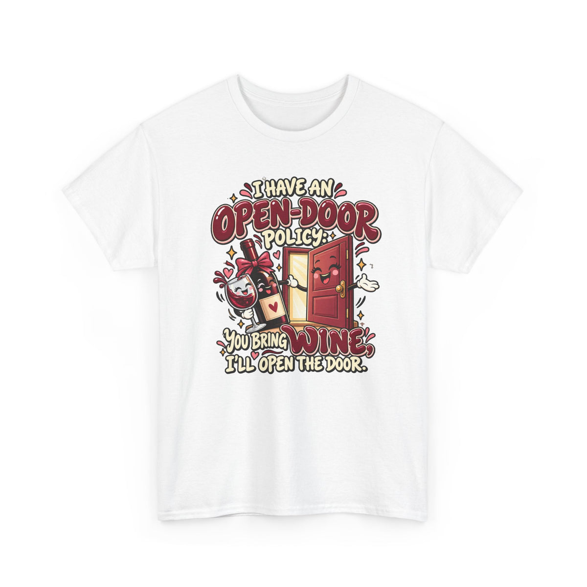 Open-Door Policy Wine Lover T-Shirt