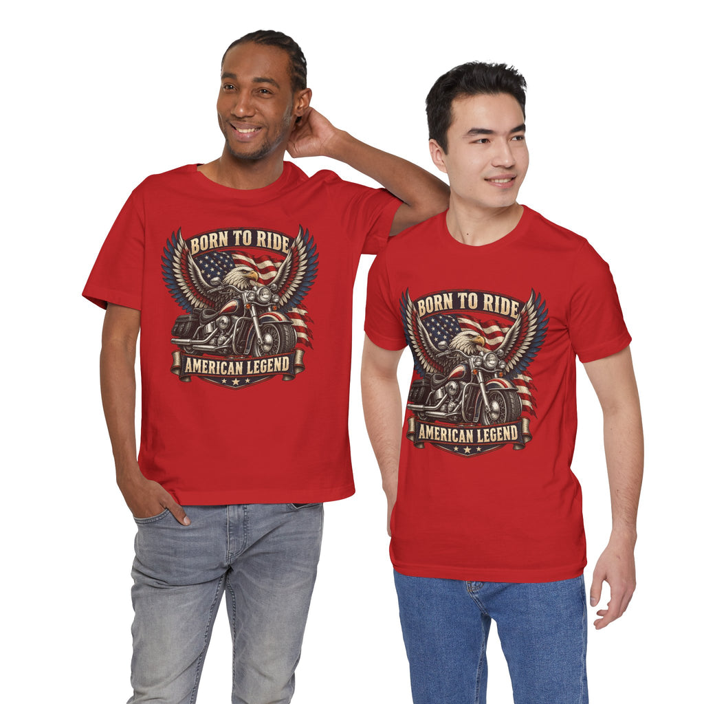 Born to Ride Eagle Motorcycle Tee — American Legend Patriotic T-Shirt