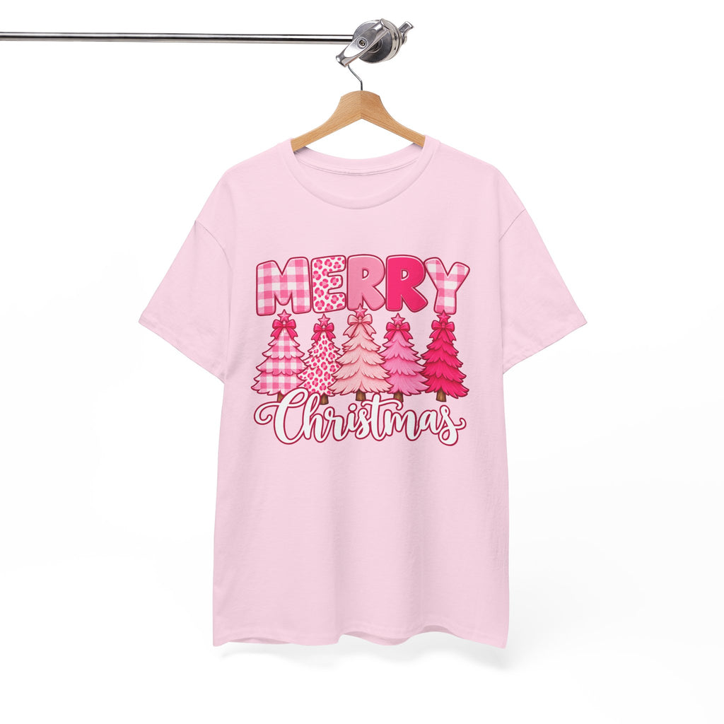 Merry Christmas Pink Christmas Tree T-Shirt