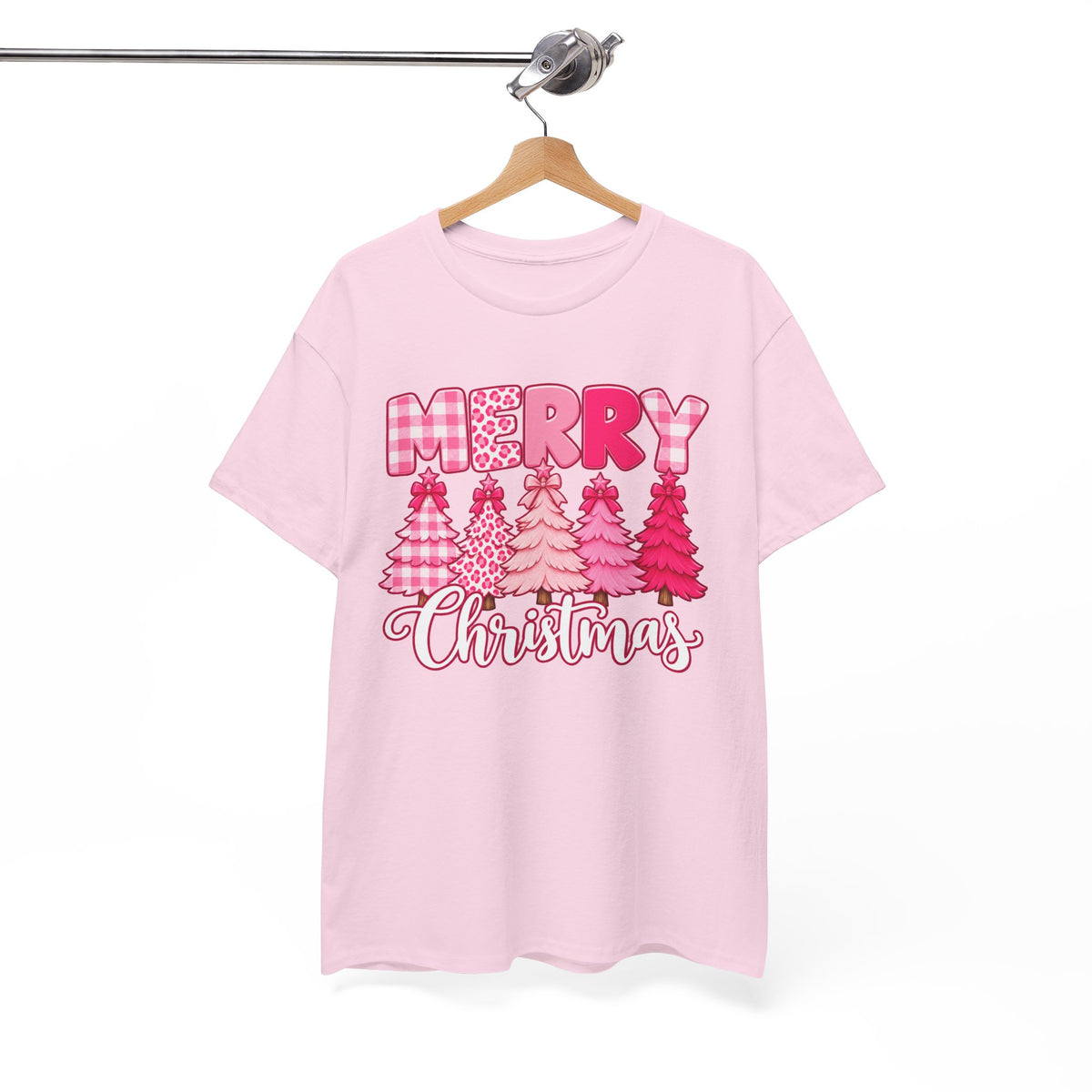 Merry Christmas Pink Christmas Tree T-Shirt