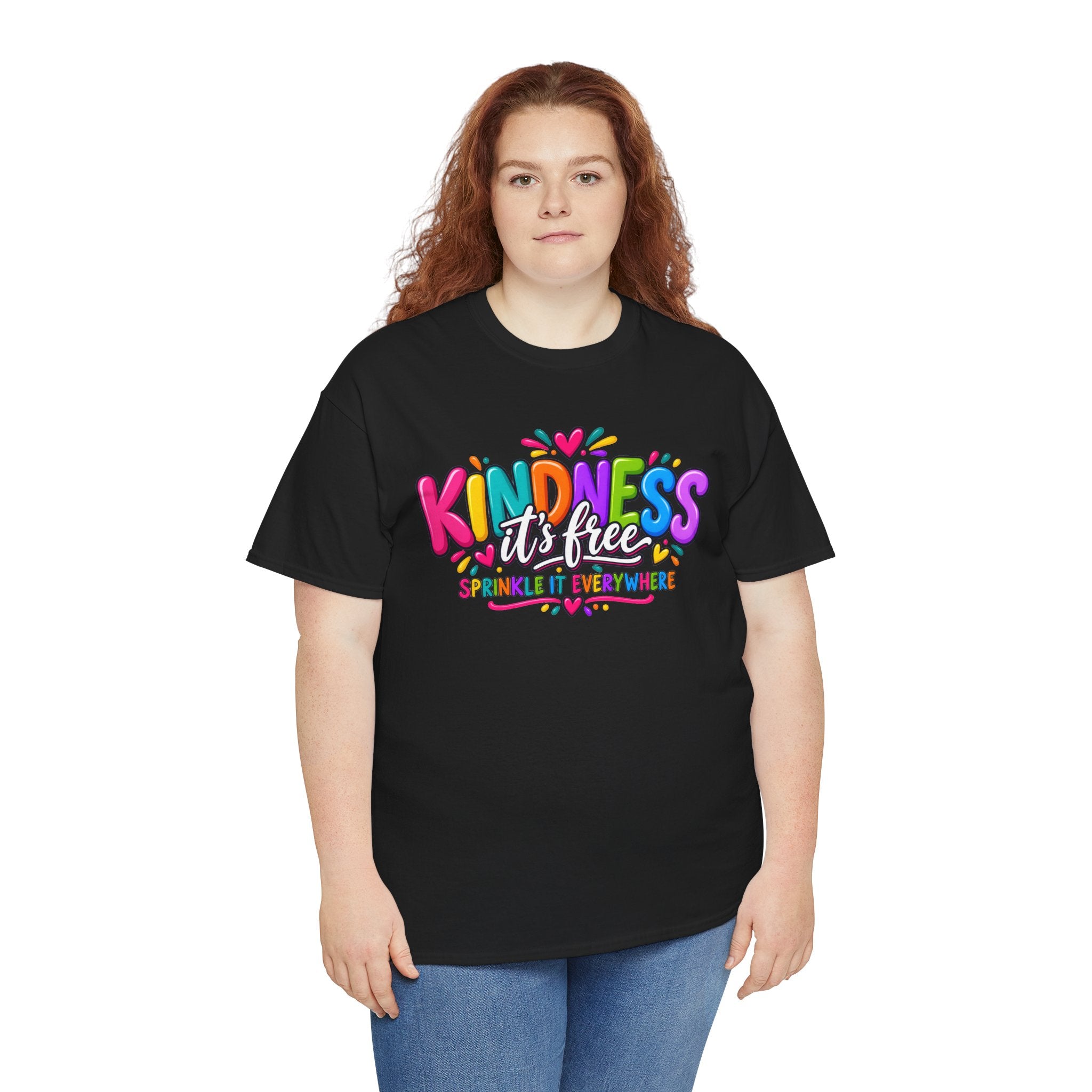 Kindness Is Free Rainbow Tee — Cute Positive Message T-Shirt